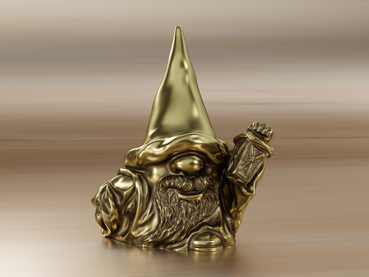 Miniature Sculptures of the Small Cute Gnomes. Made for 3D Printing.